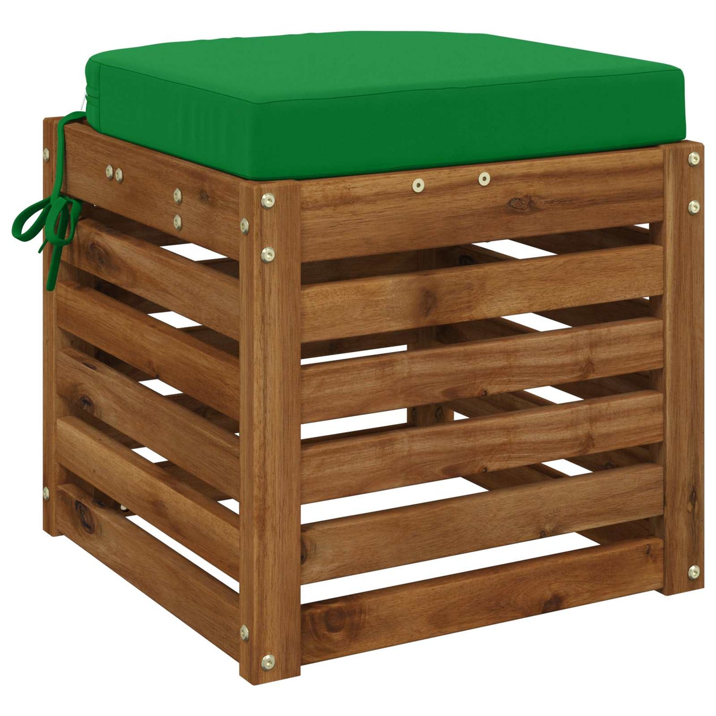 vidaXL 1-Piece Seat Cushion SOEST 100% Polyester Green 40 x 40 x 7 cm