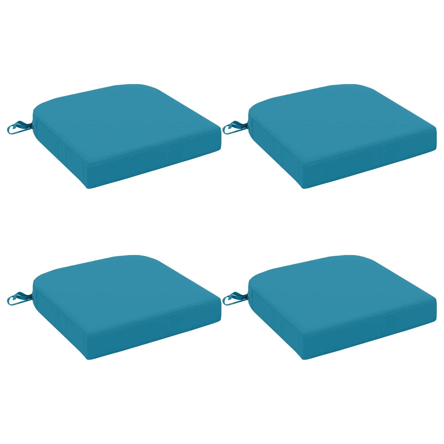 vidaXL 4-Piece Seat Cushions SOEST 4 pcs 100% Polyester Light Blue