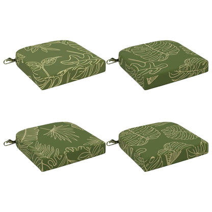 vidaXL 4-Piece Seat Cushions SOEST 4 pcs 100% Polyester Leaf Design
