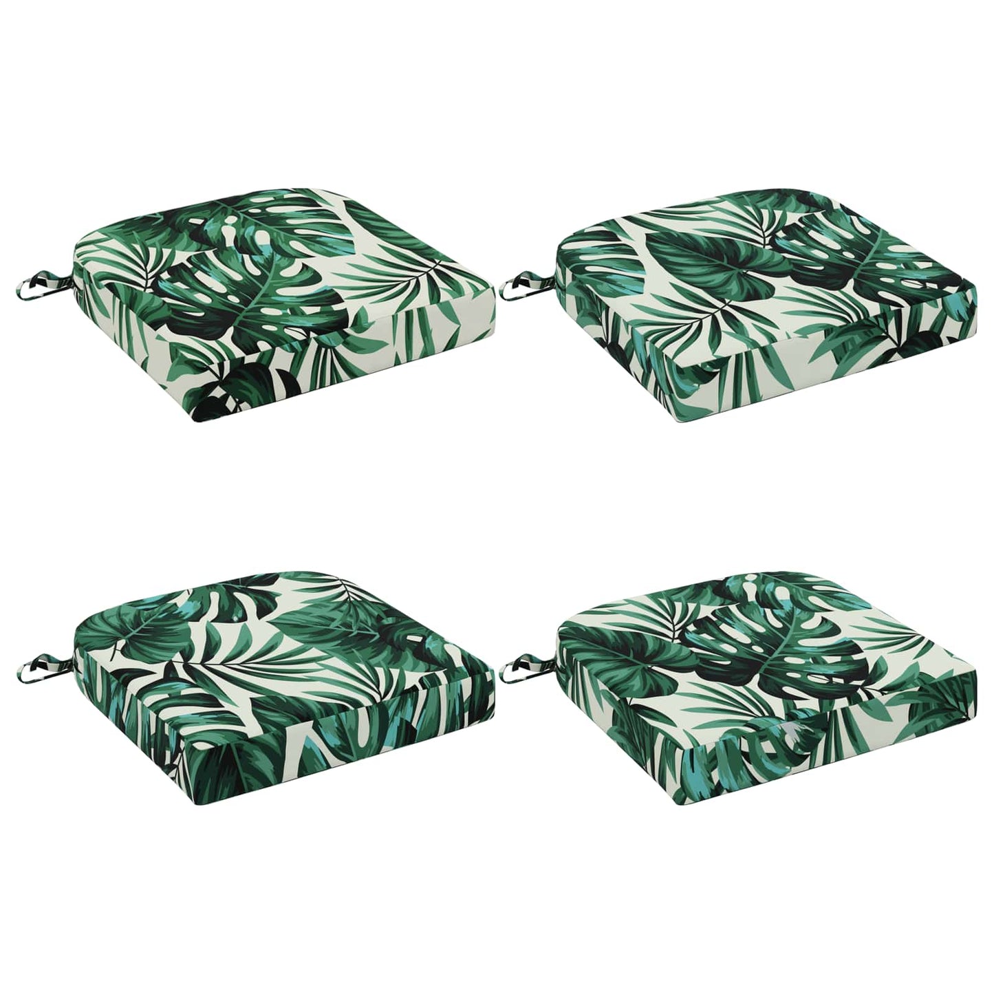 vidaXL 4-Piece Seat Cushions SOEST 4 pcs 100% Polyester Leaf Pattern