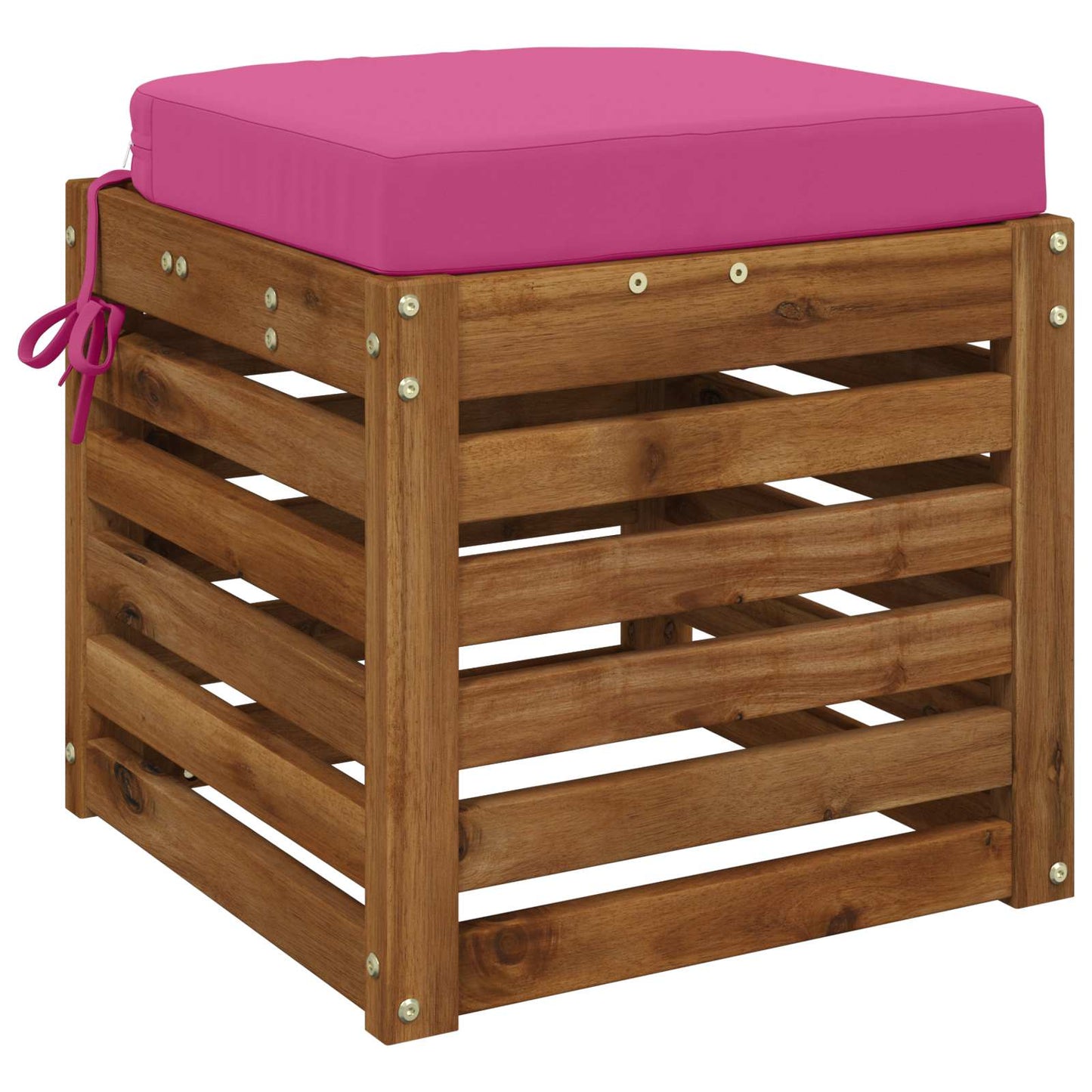 vidaXL 1-Piece Seat Cushion SOEST 100% Polyester Pink 40 x 40 x 7 cm