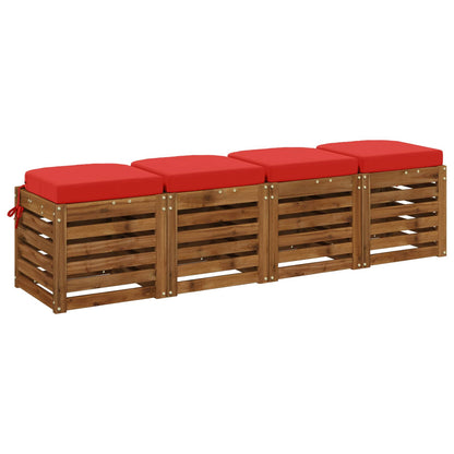 vidaXL 4-Piece Seat Cushions SOEST 4 pcs 100% Polyester Red