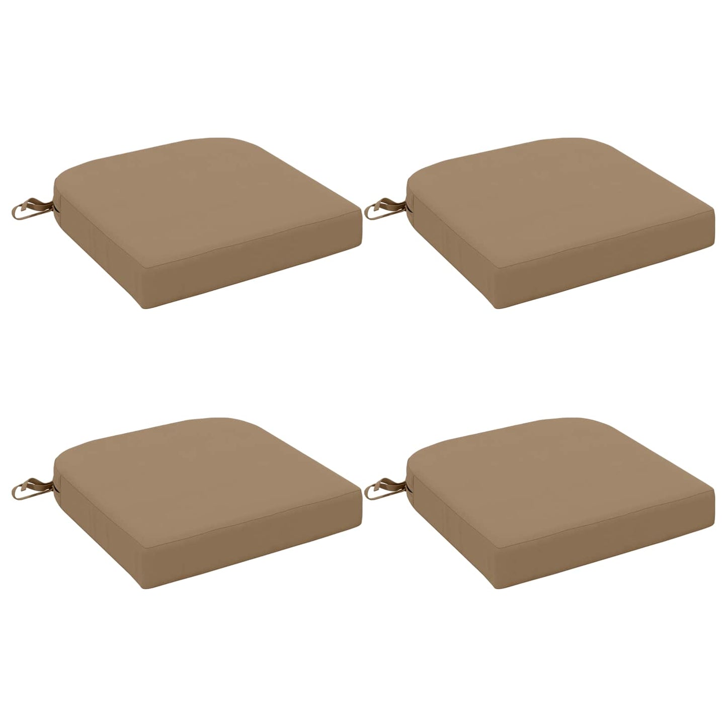 vidaXL 4-Piece Seat Cushions SOEST 4 pcs 100% Polyester Taupe