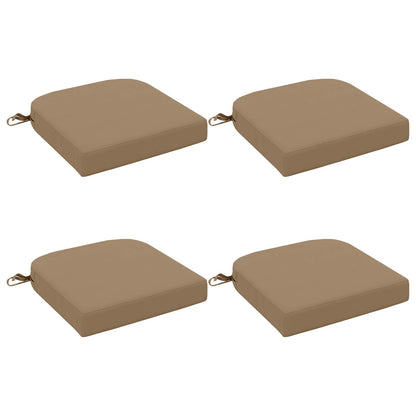 vidaXL 4-Piece Seat Cushions SOEST 4 pcs 100% Polyester Taupe