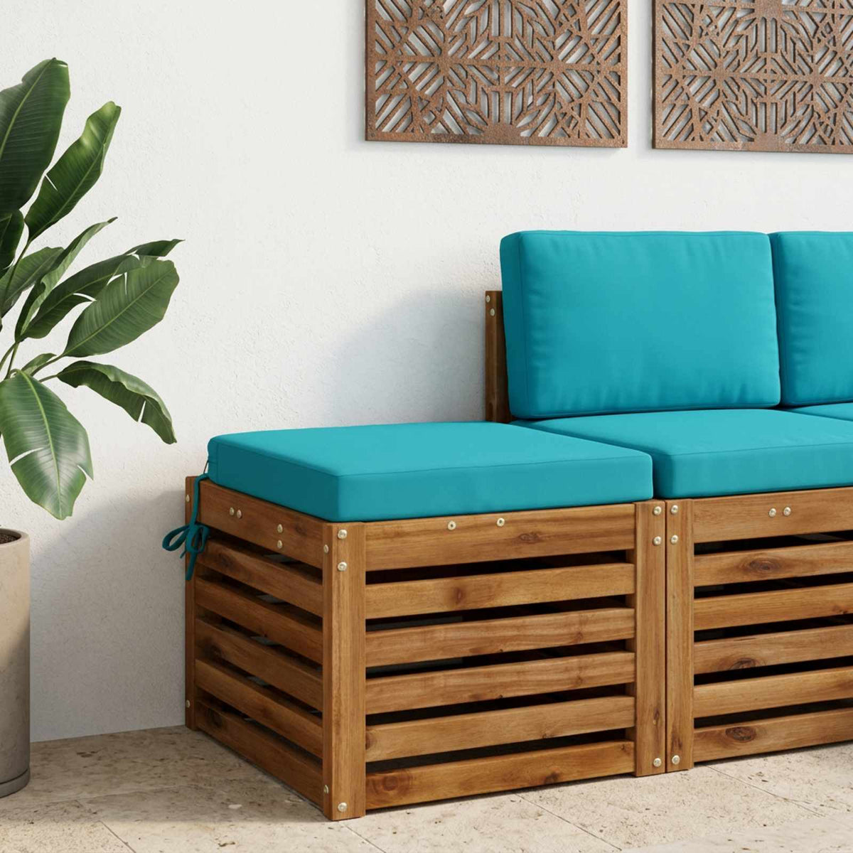vidaXL 1-Piece Seat Cushion SOEST 100% Polyester Turquoise