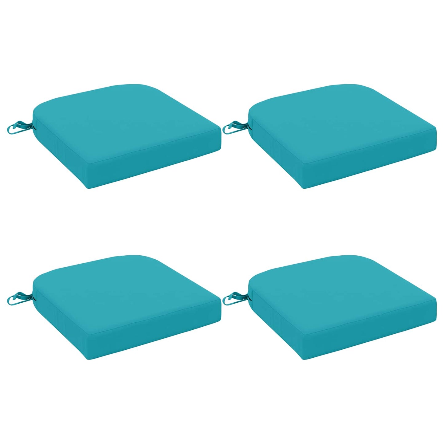 vidaXL 4-Piece Seat Cushions SOEST 4 pcs 100% Polyester Turquoise