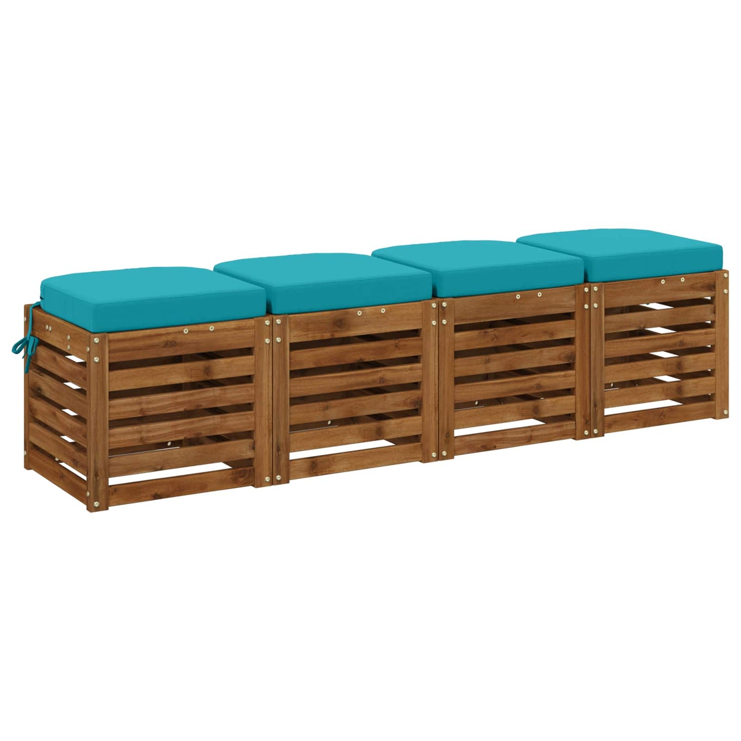 vidaXL 4-Piece Seat Cushions SOEST 4 pcs 100% Polyester Turquoise