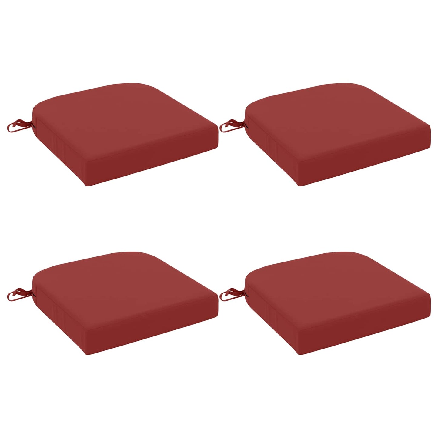 vidaXL 4-Piece Seat Cushions SOEST 4 pcs 100% Polyester Wine Red