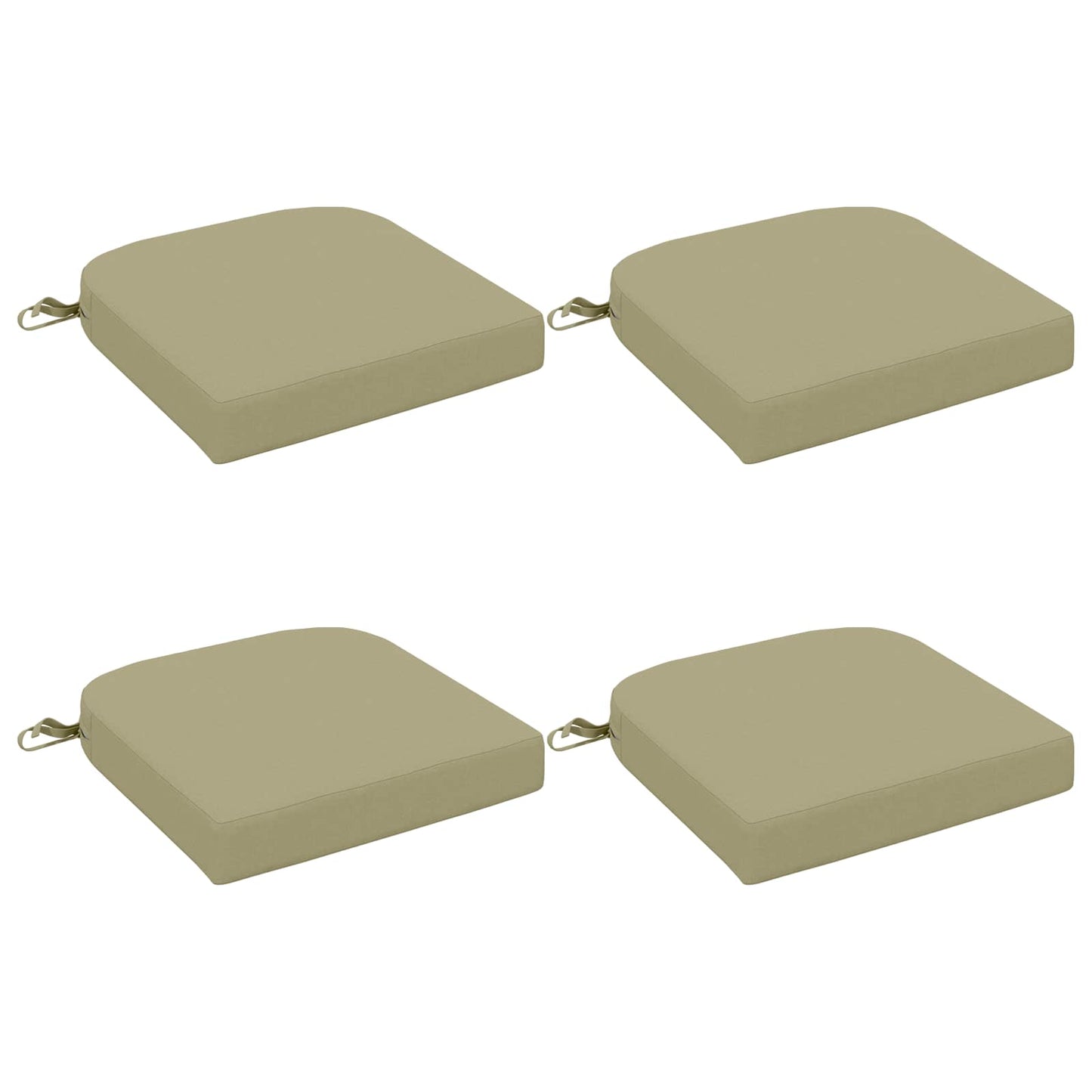 vidaXL 4-Piece Seat Cushions SOEST 4 pcs 100% Polyester Light Green