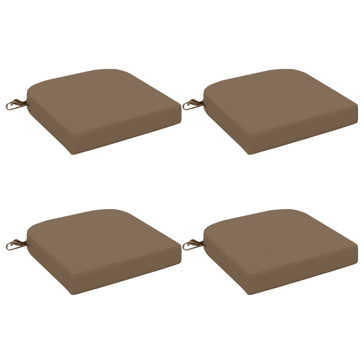 vidaXL 4-Piece Seat Cushions SOEST 4 pcs 100% Polyester Taupe