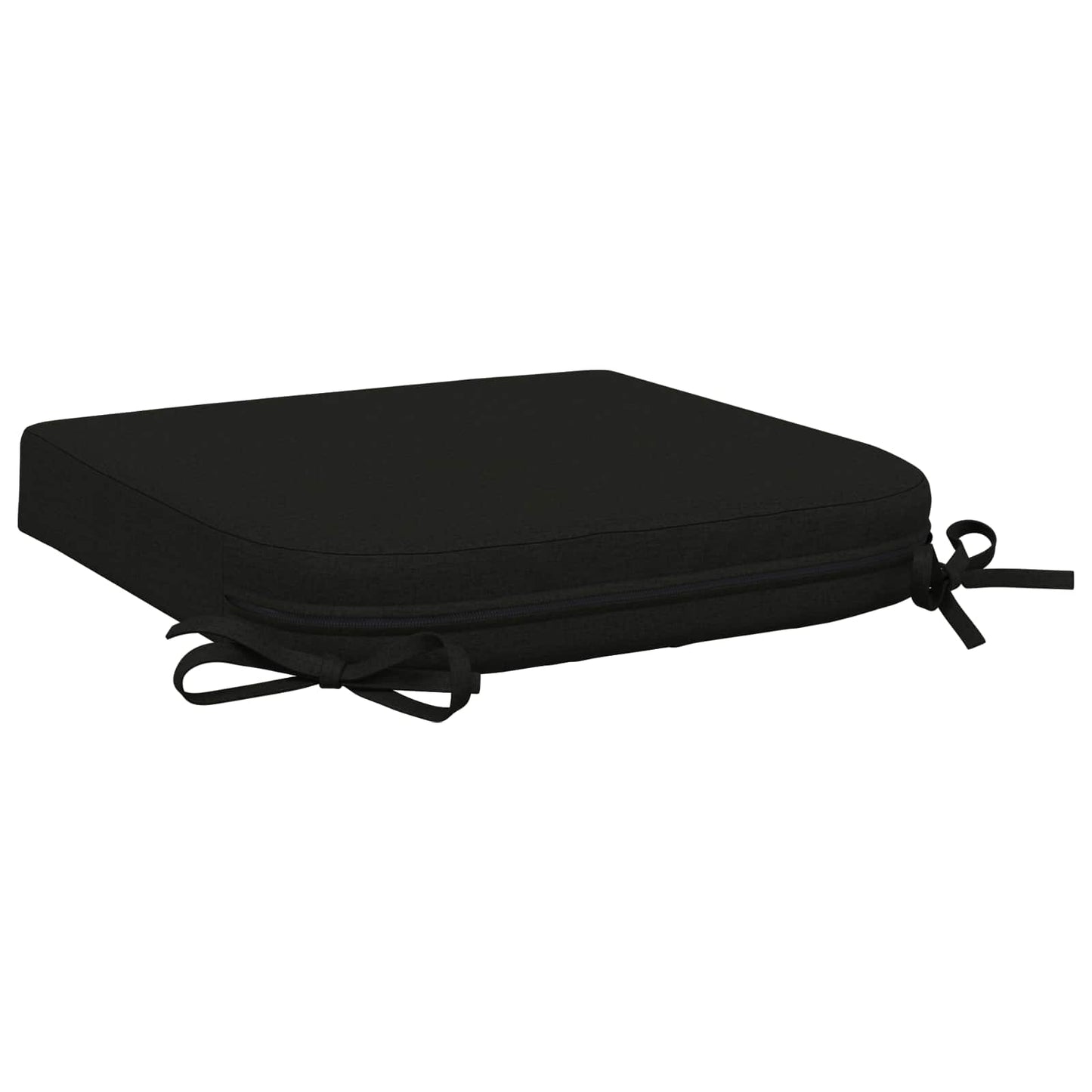 vidaXL 1-Piece Seat Cushion SOEST 100% Polyester Black 45 x 45 x 7 cm