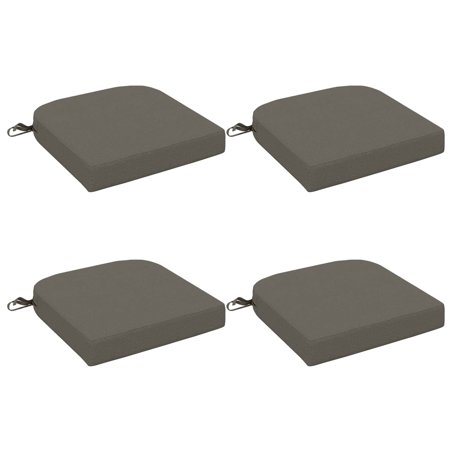 vidaXL 4-Piece Seat Cushions SOEST 4 pcs 100% Polyester Grey