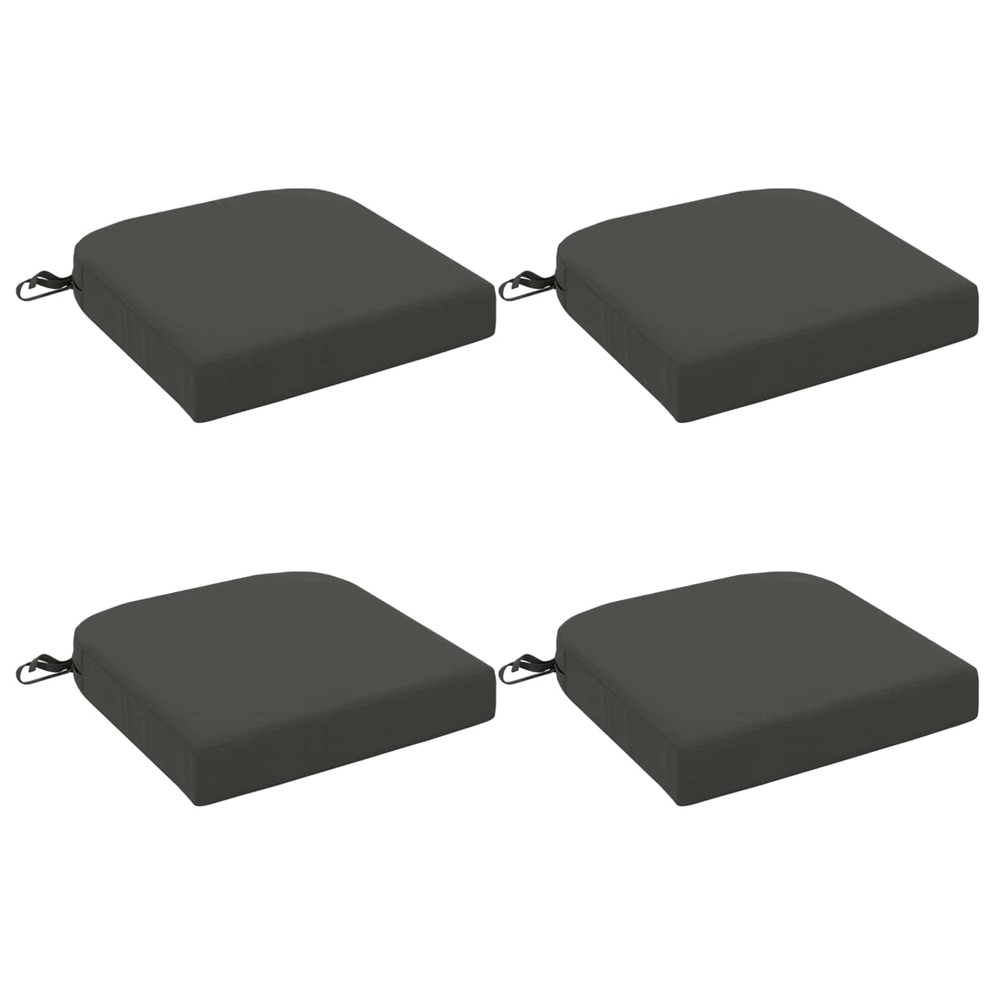 vidaXL 4-Piece Seat Cushions SOEST 4 pcs 100% Polyester Anthracite