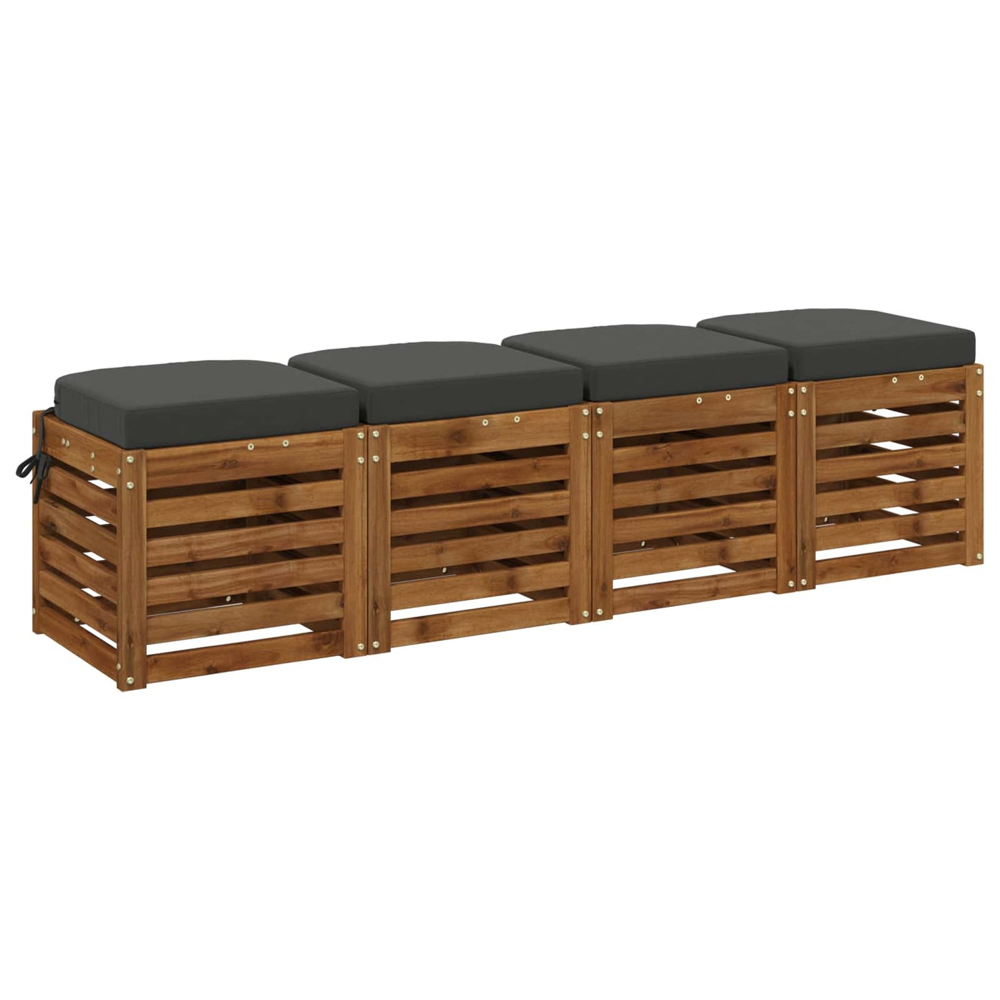 vidaXL 4-Piece Seat Cushions SOEST 4 pcs 100% Polyester Anthracite