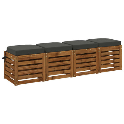 vidaXL 4-Piece Seat Cushions SOEST 4 pcs 100% Polyester Anthracite