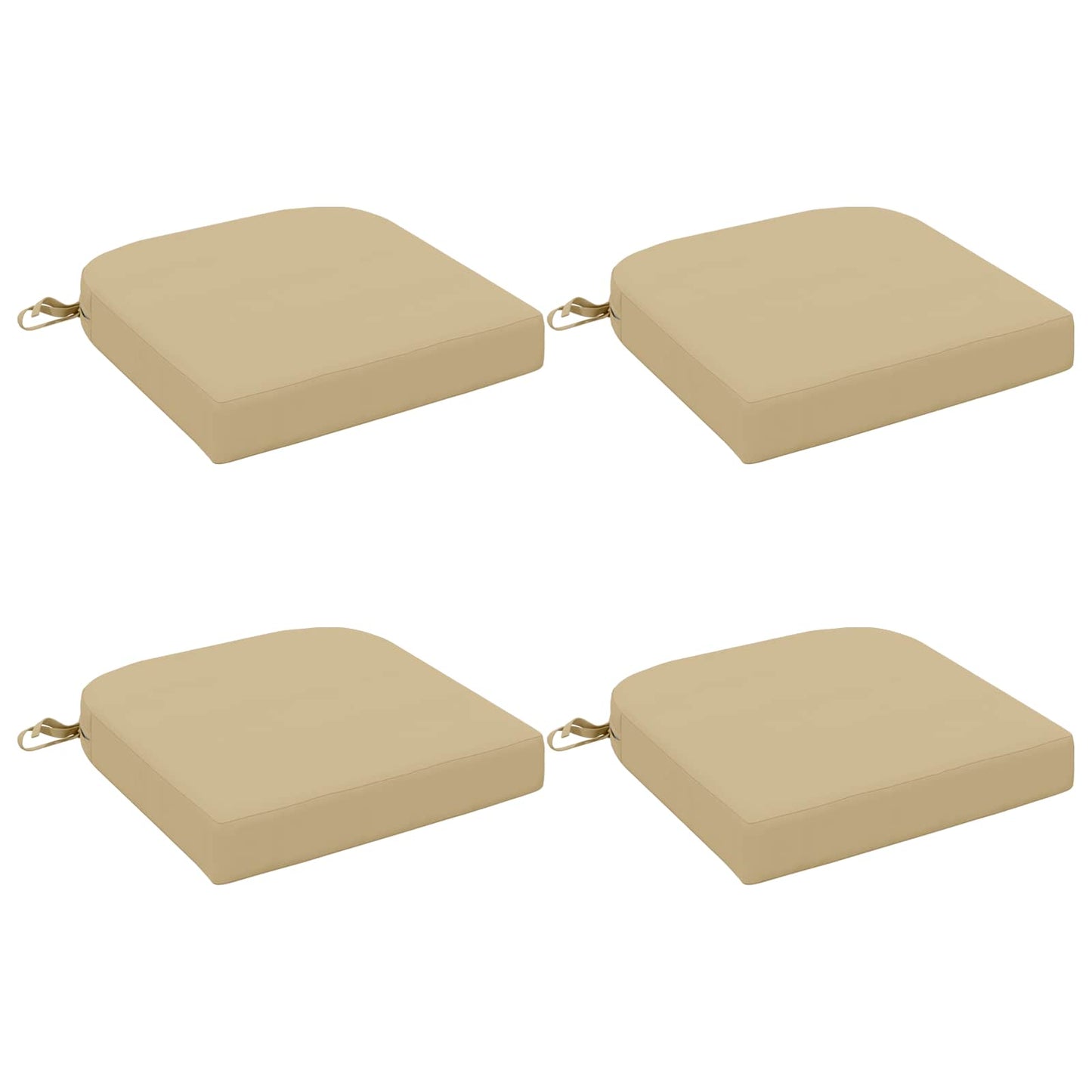 vidaXL 4-Piece Seat Cushions SOEST 4 pcs 100% Polyester Beige
