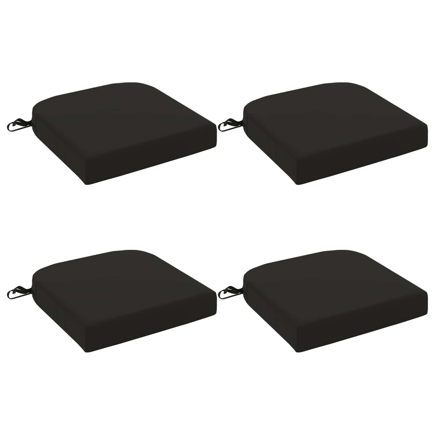 vidaXL 4-Piece Seat Cushions SOEST 4 pcs 100% Polyester Black