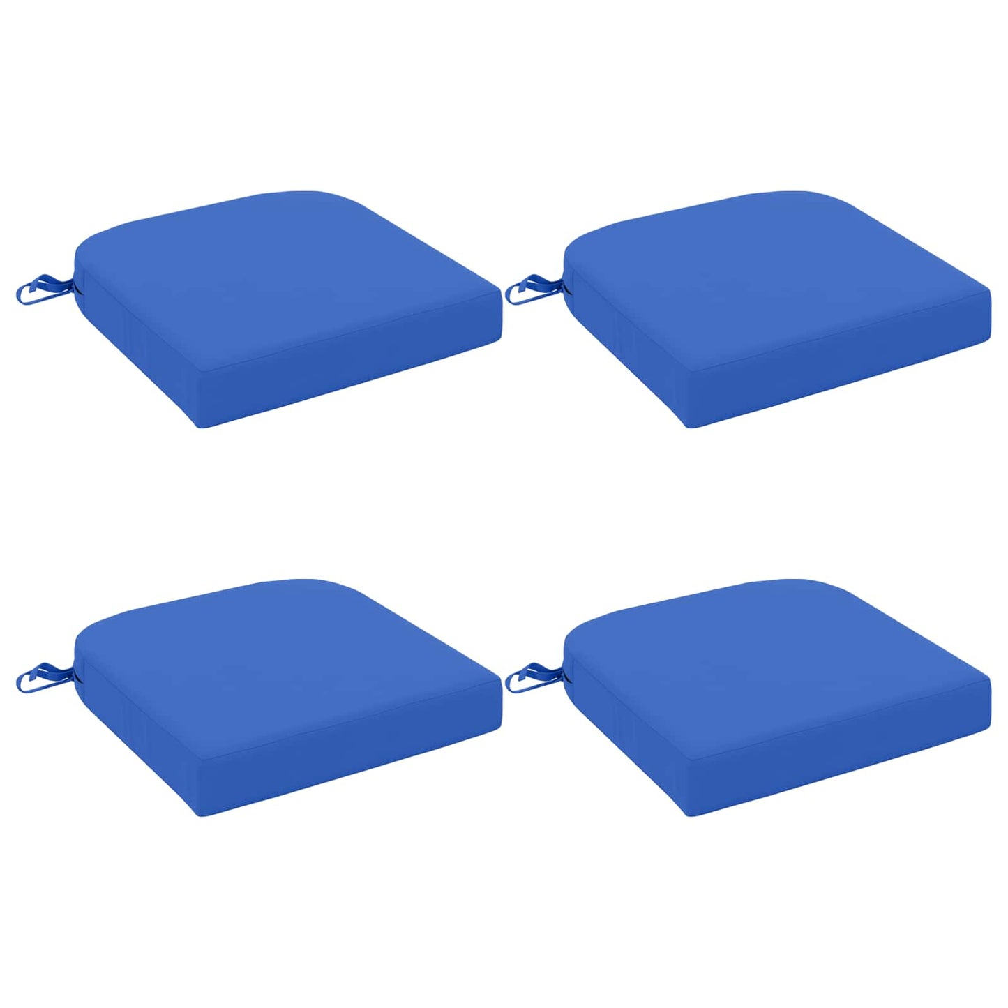 vidaXL 4-Piece Seat Cushions SOEST 4 pcs 100% Polyester Royal Blue