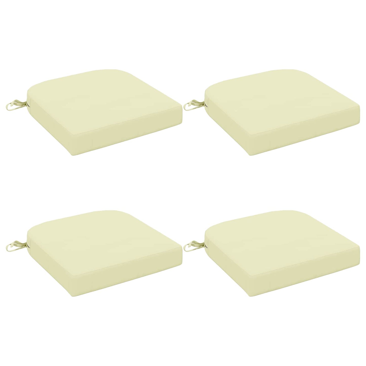 vidaXL 4-Piece Seat Cushions SOEST 4 pcs 100% Polyester Cream