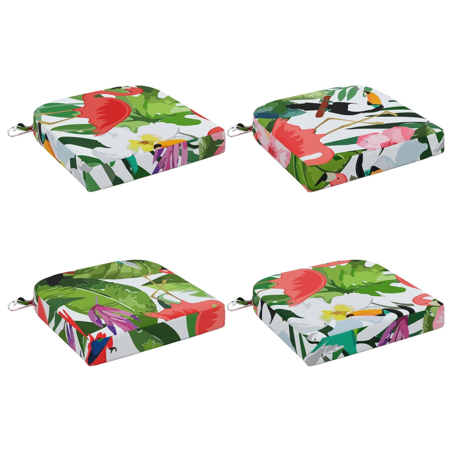 vidaXL 4-Piece Seat Cushions SOEST 4 pcs 100% Polyester Multicolour