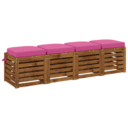vidaXL 4-Piece Seat Cushions SOEST 4 pcs 100% Polyester Pink