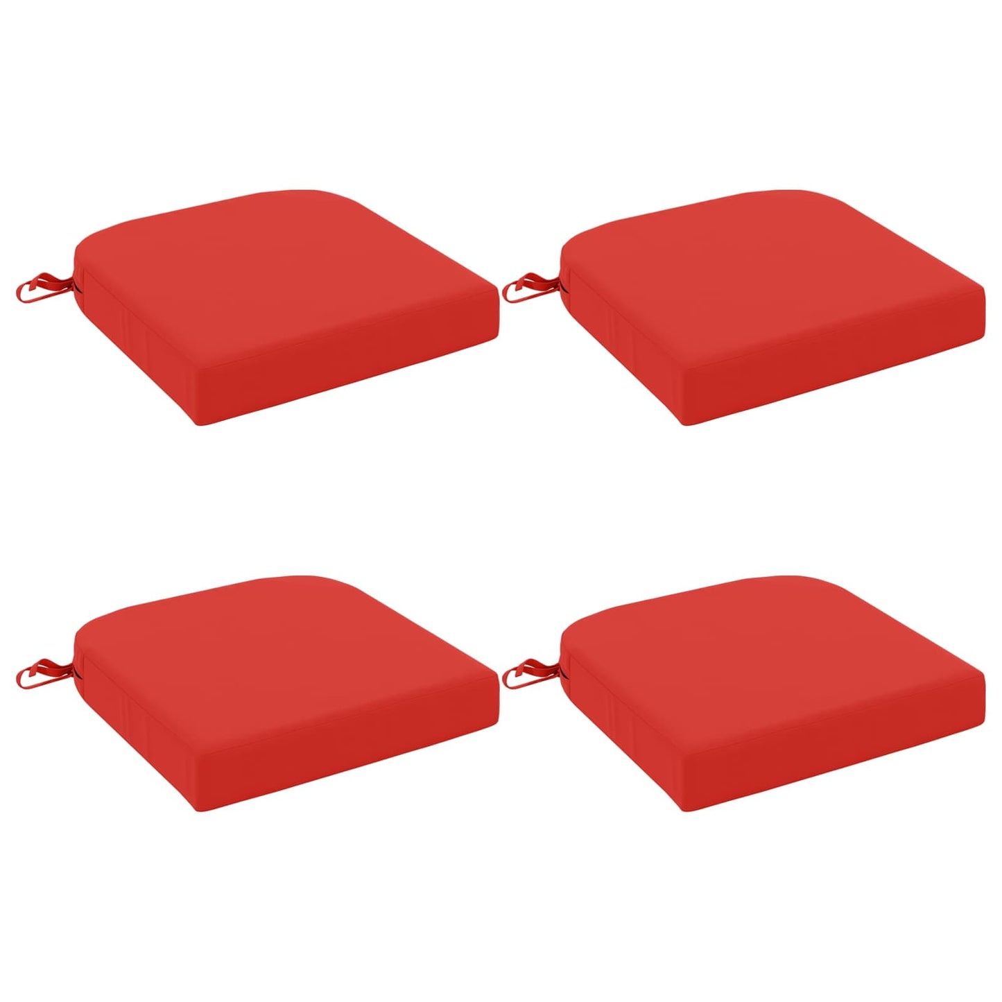 vidaXL 4-Piece Seat Cushions SOEST 4 pcs 100% Polyester Red