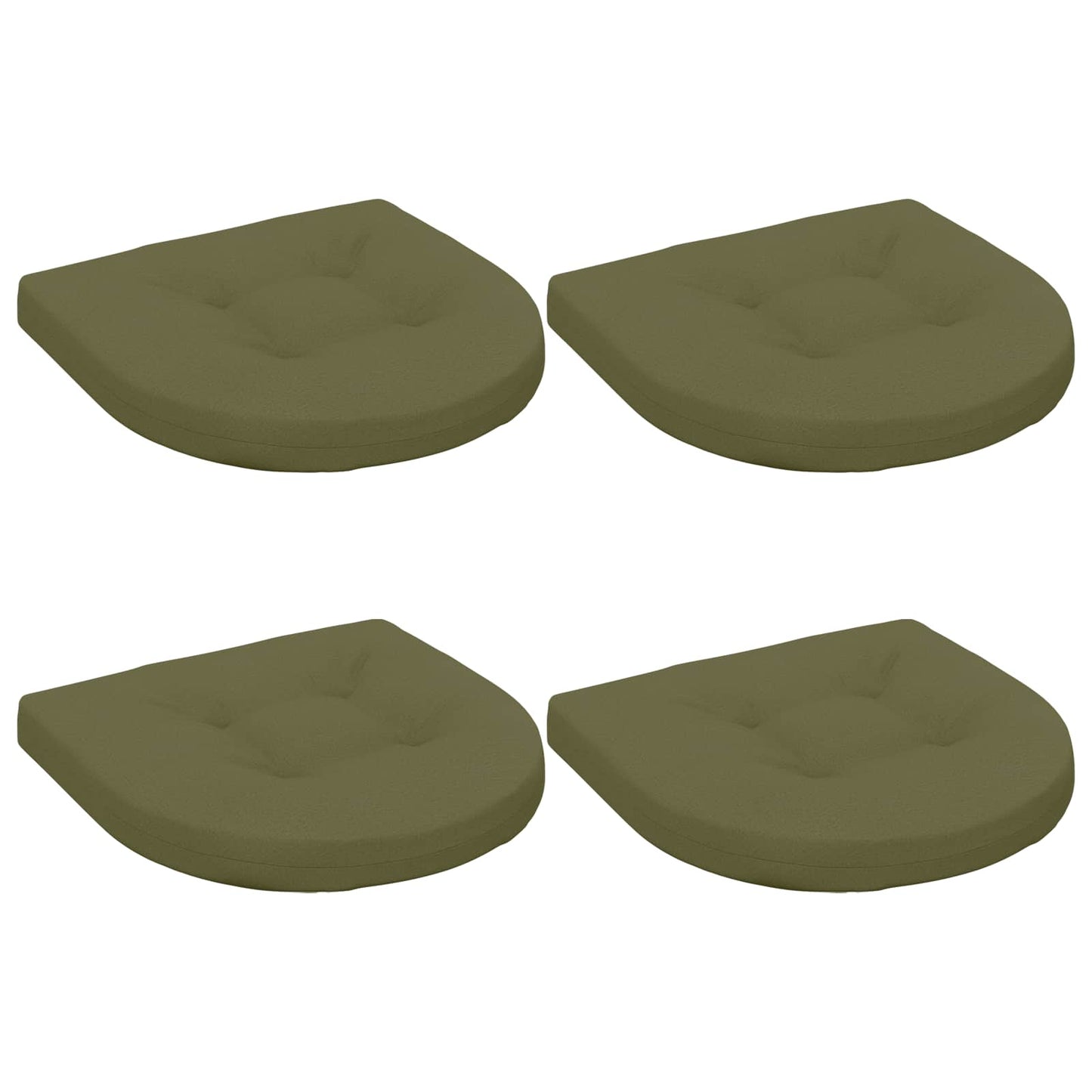 vidaXL 4-Piece Seat Cushions 4 pcs 100% Polyester Olive Green