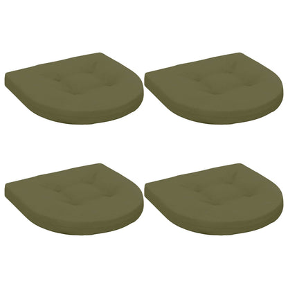 vidaXL 4-Piece Seat Cushions 4 pcs 100% Polyester Olive Green