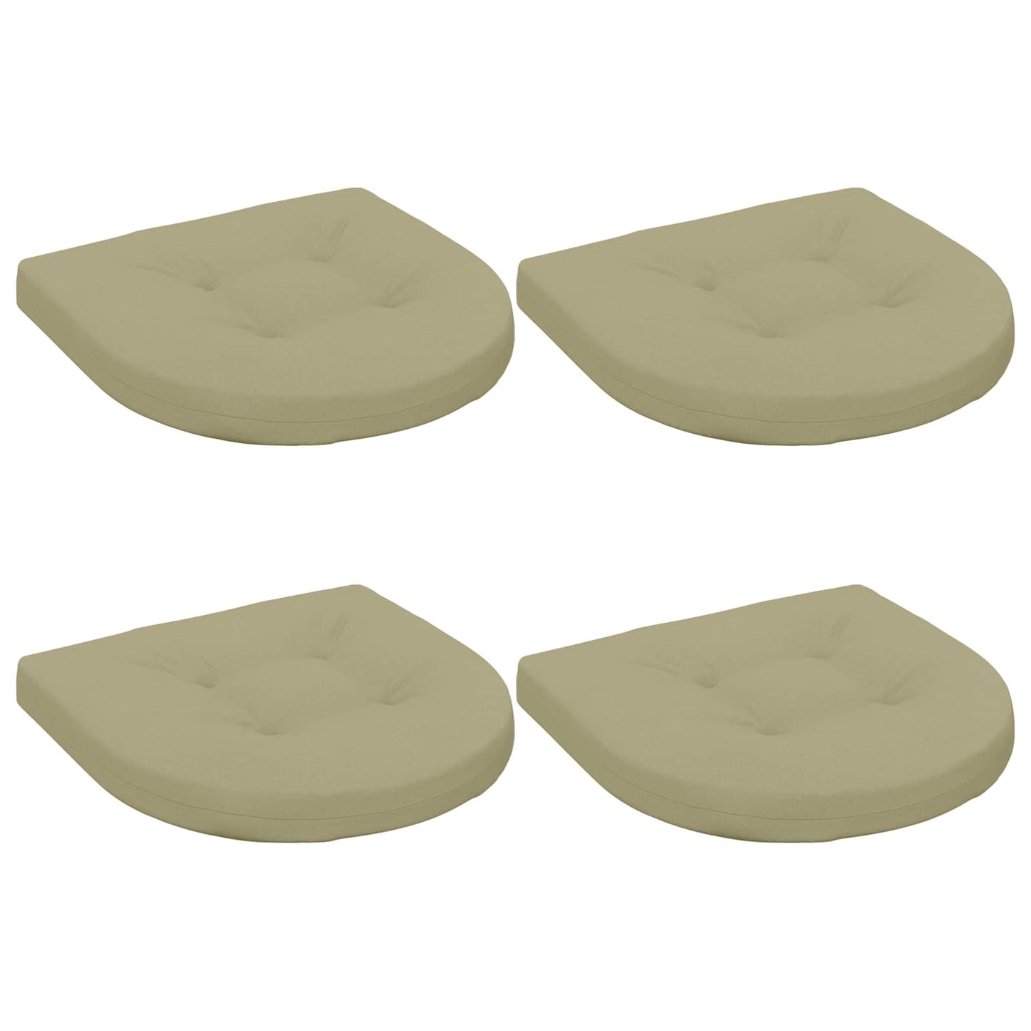 vidaXL 4-Piece Seat Cushions 4 pcs 100% Polyester Light Green