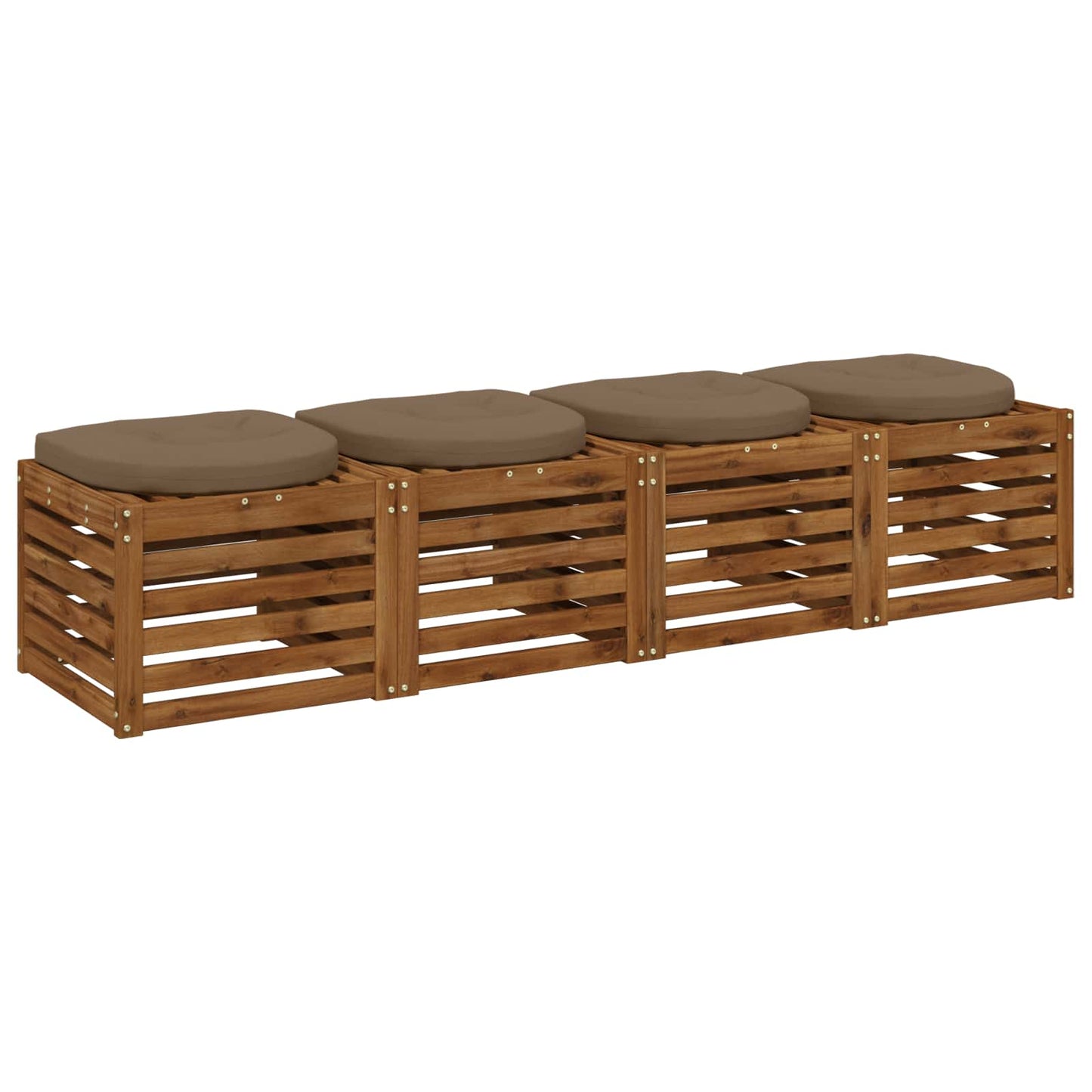 vidaXL 4-Piece Seat Cushions 4 pcs 100% Polyester Taupe 40 x 40 x 5 cm