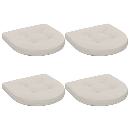 vidaXL 4-Piece Seat Cushions 4 pcs 100% Polyester White 40 x 40 x 5 cm