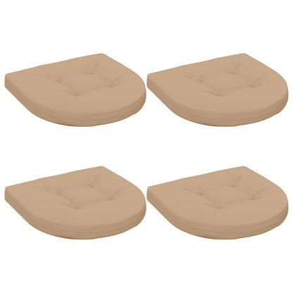 vidaXL 4-Piece Seat Cushions 4 pcs 100% Polyester Sand 40 x 40 x 5 cm