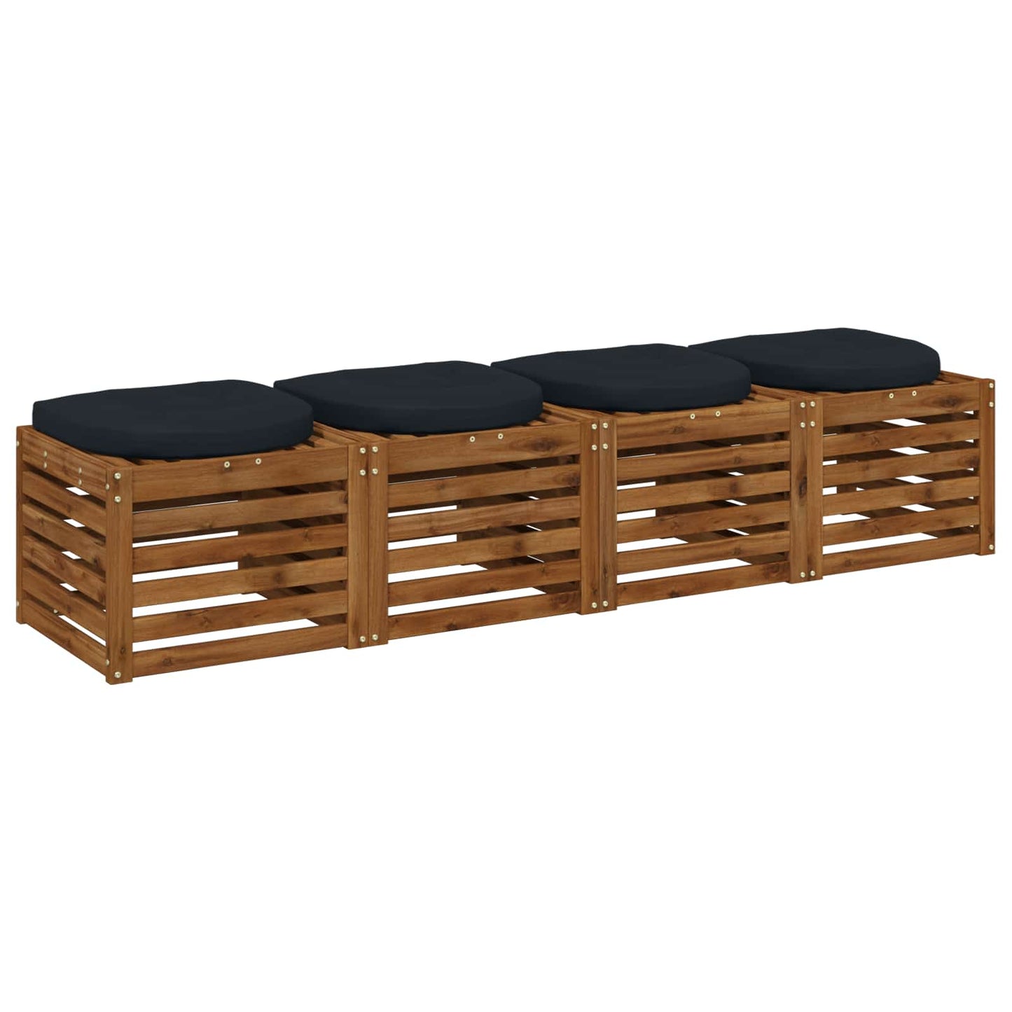 vidaXL 4-Piece Seat Cushions 4 pcs 100% Polyester Dark Blue