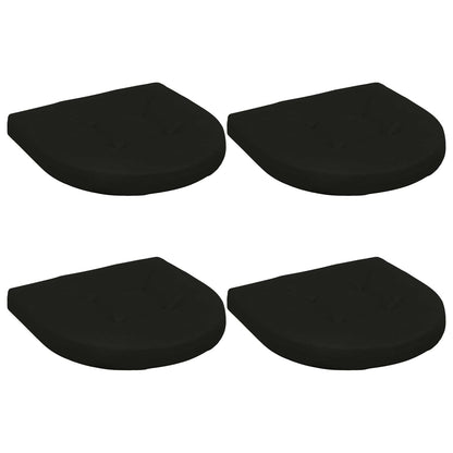 vidaXL 4-Piece Seat Cushions 4 pcs 100% Polyester Black 40 x 40 x 5 cm