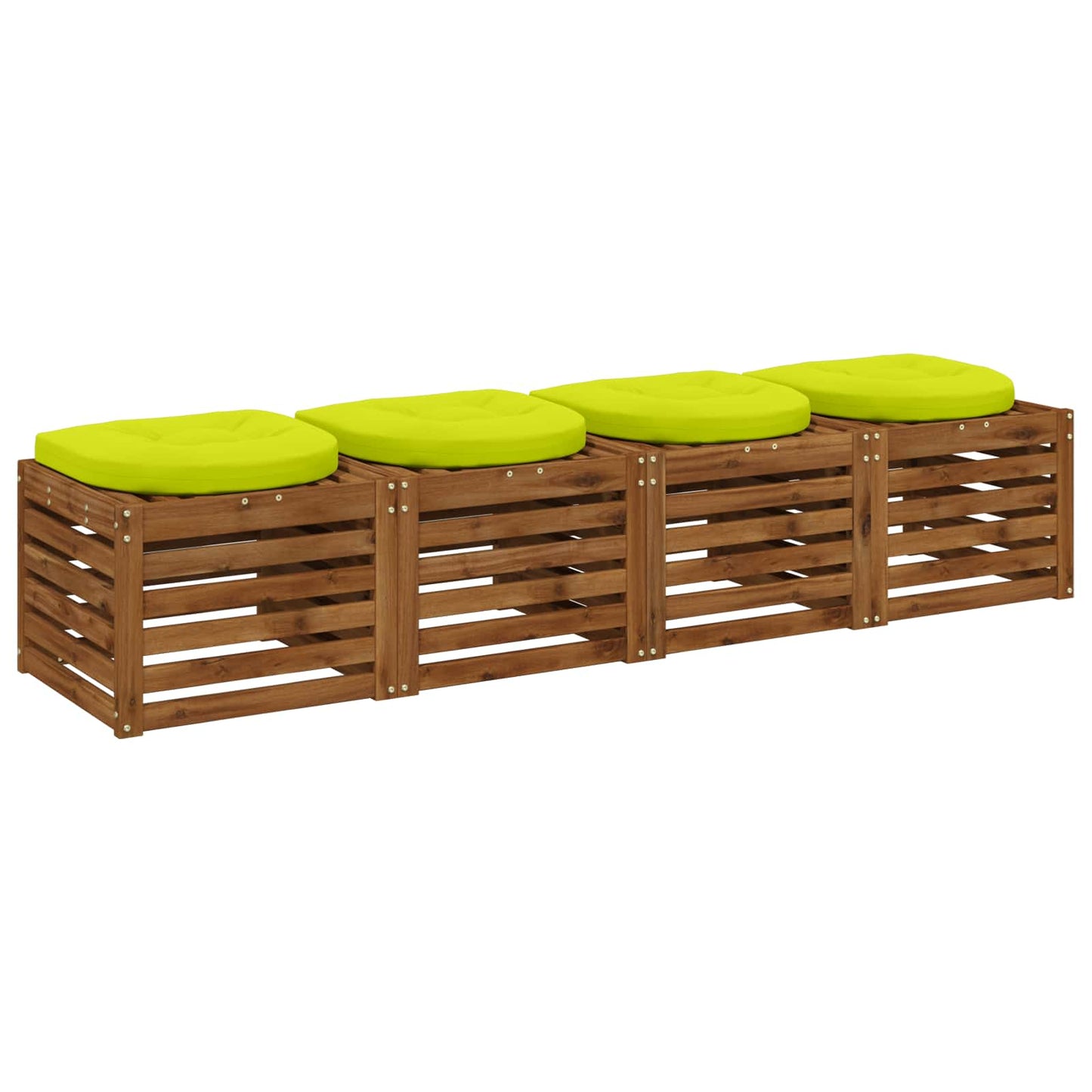 vidaXL 4-Piece Seat Cushions 4 pcs 100% Polyester Bright Green