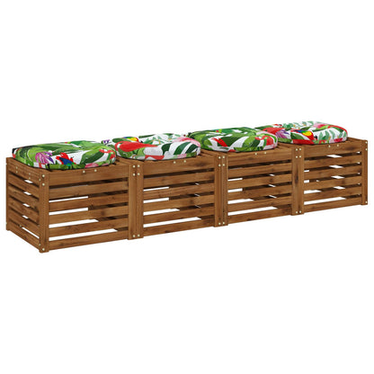 vidaXL 4-Piece Seat Cushions 4 pcs 100% Polyester Multicolour
