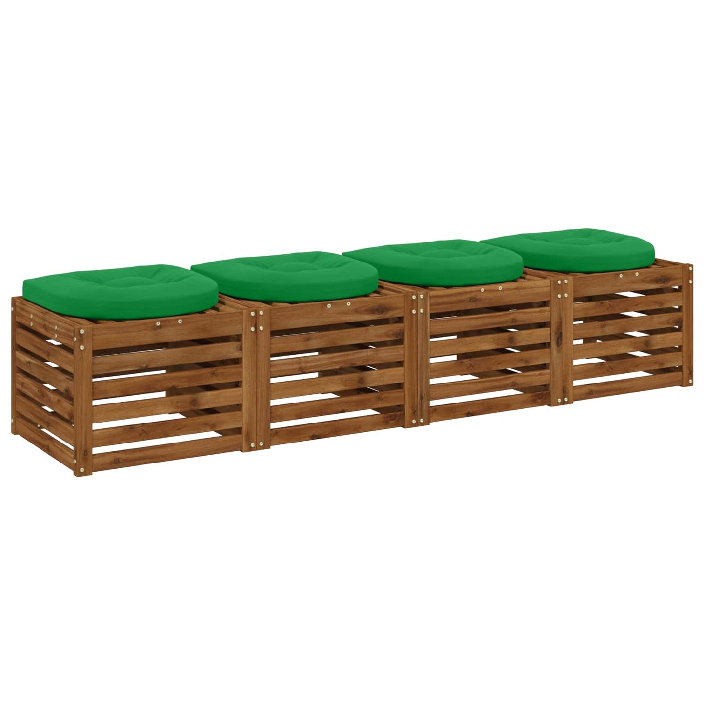 vidaXL 4-Piece Seat Cushions 4 pcs 100% Polyester Green 40 x 40 x 5 cm