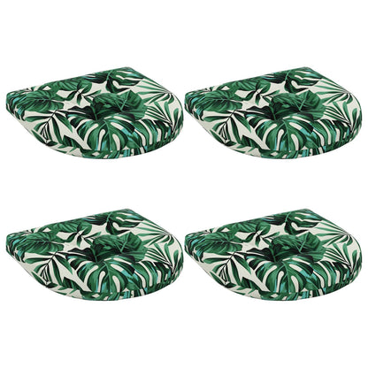 vidaXL 4-Piece Seat Cushions 4 pcs 100% Polyester Leaf Pattern