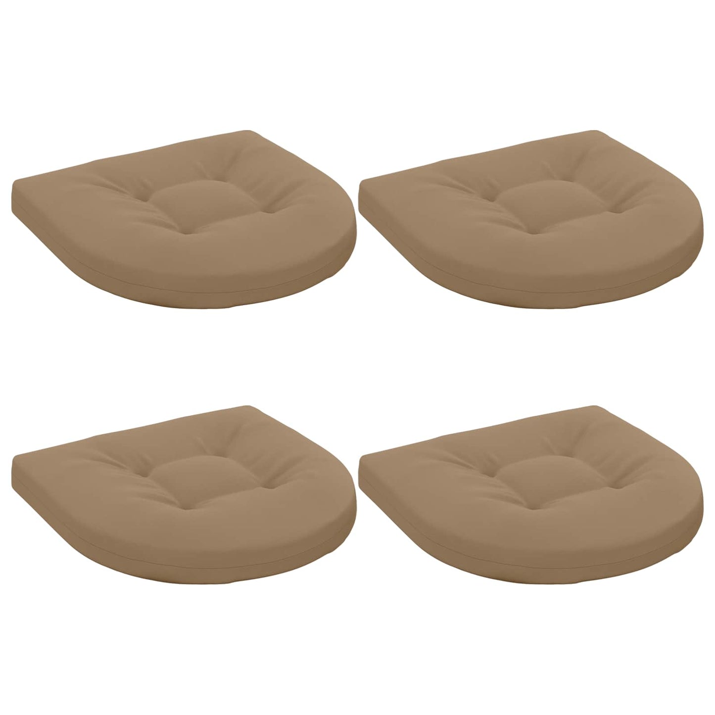 vidaXL 4-Piece Seat Cushions 4 pcs 100% Polyester Taupe 40 x 40 x 5 cm