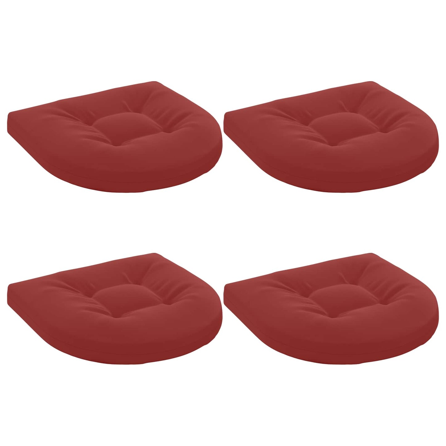 vidaXL 4-Piece Seat Cushions 4 pcs 100% Polyester Wine Red