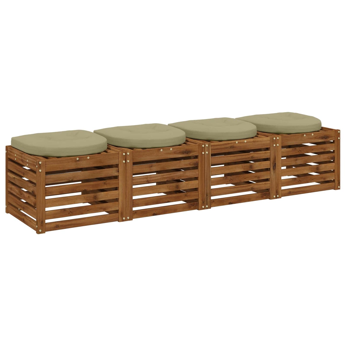 vidaXL 4-Piece Seat Cushions 4 pcs 100% Polyester Light Green