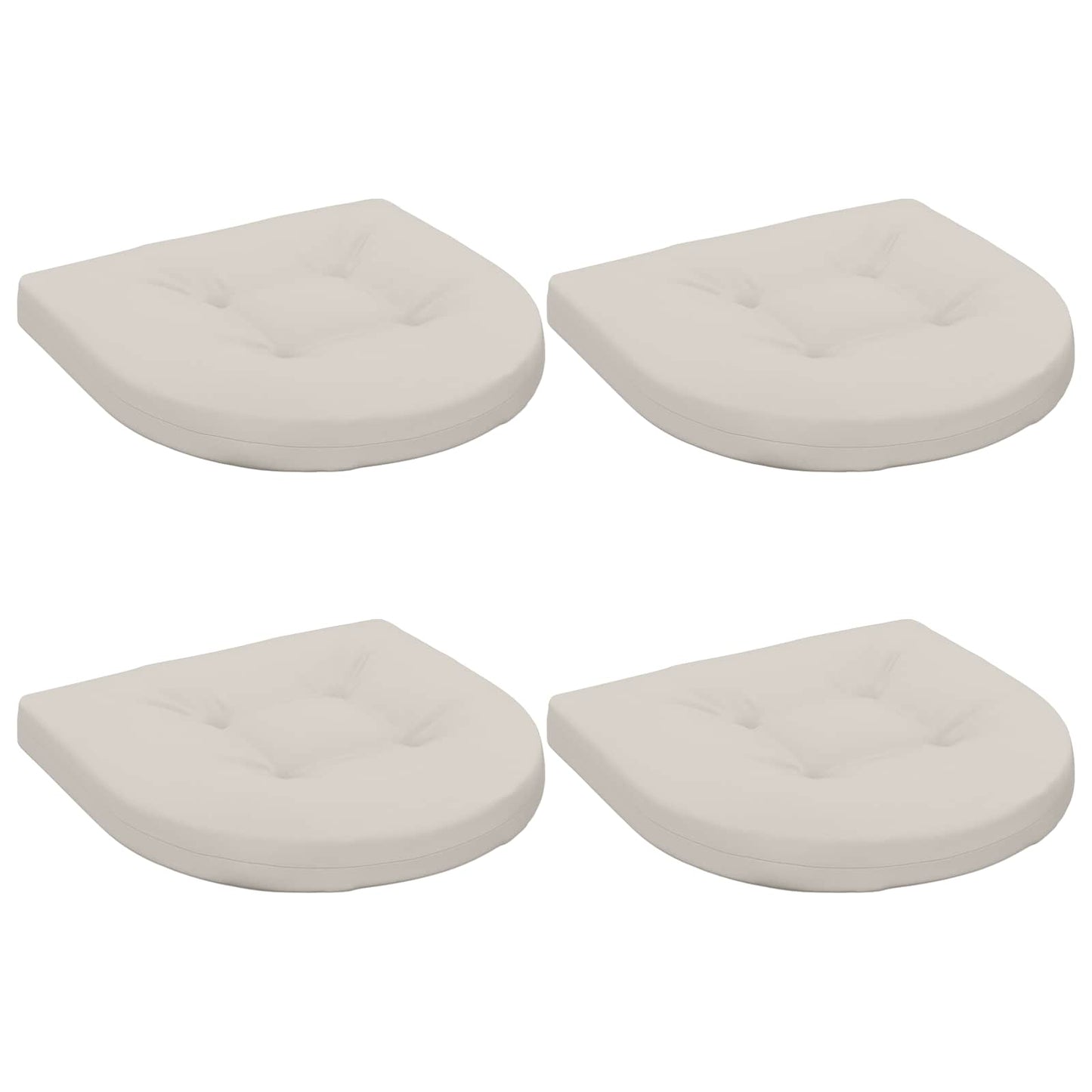 vidaXL 4-Piece Seat Cushions 4 pcs 100% Polyester White 45 x 45 x 5 cm
