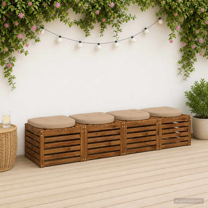 vidaXL 4-Piece Seat Cushions 4 pcs 100% Polyester Sand 40 x 40 x 5 cm