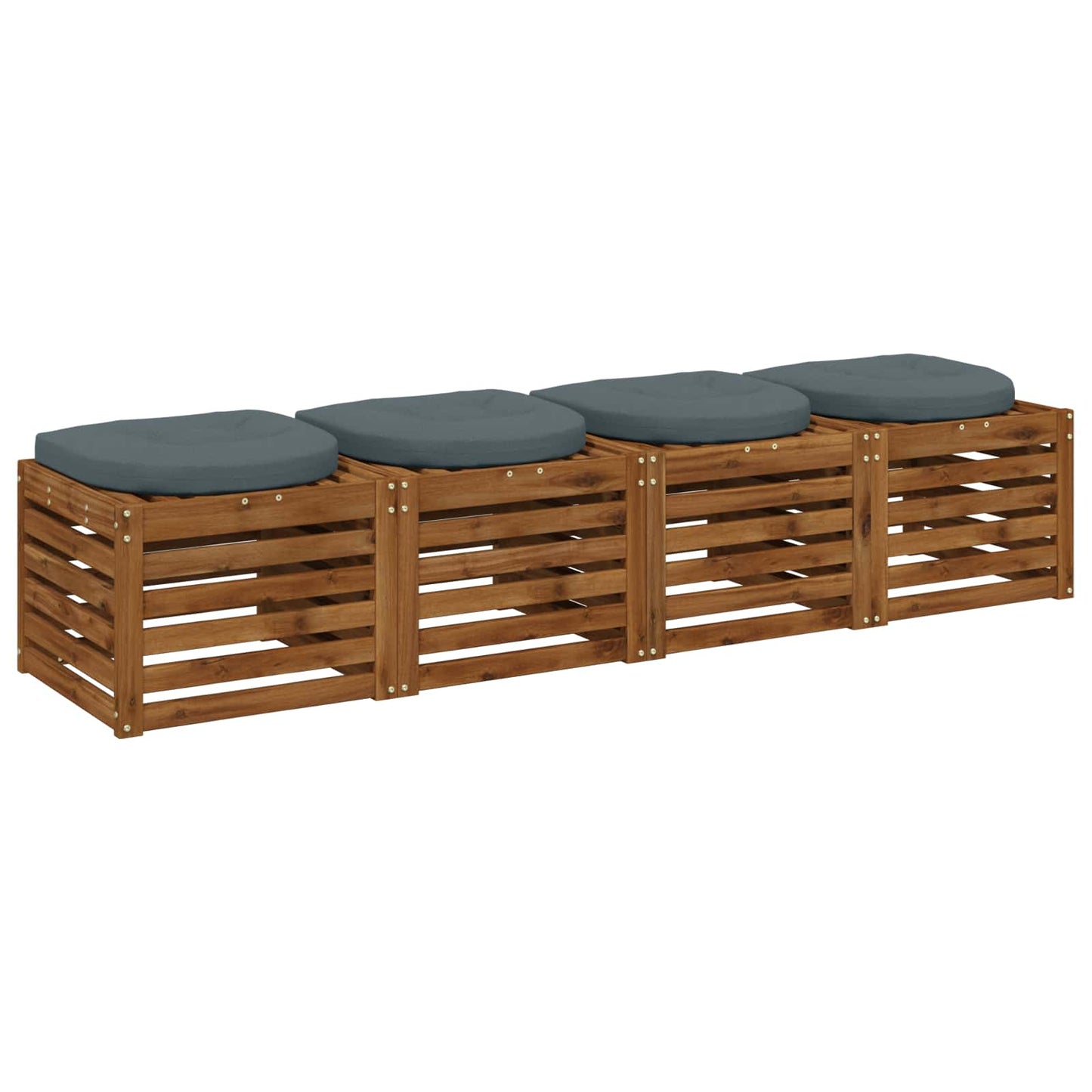 vidaXL 4-Piece Seat Cushions 4 pcs 100% Polyester Blue 45 x 45 x 5 cm