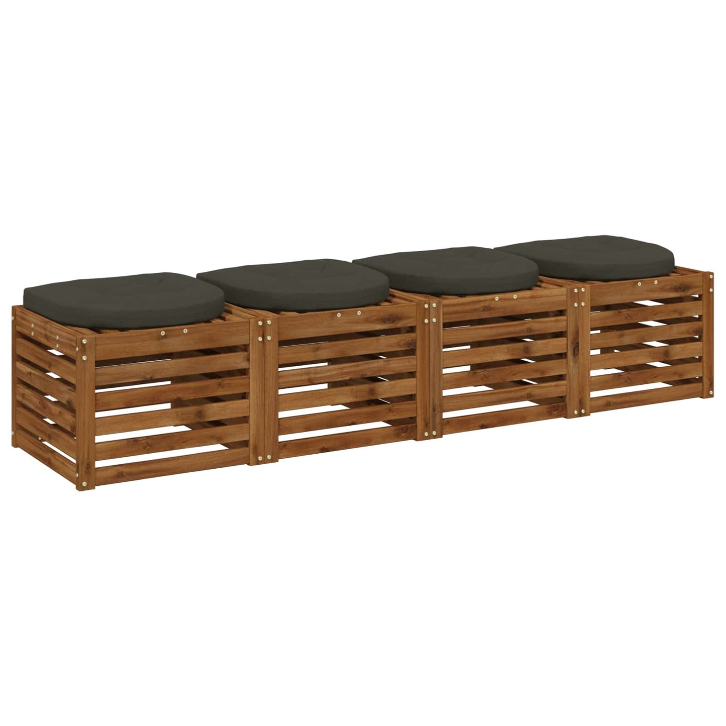 vidaXL 4-Piece Seat Cushions 4 pcs 100% Polyester Anthracite