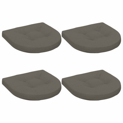 vidaXL 4-Piece Seat Cushions 4 pcs 100% Polyester Grey 45 x 45 x 5 cm