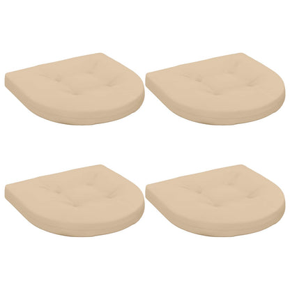 vidaXL 4-Piece Seat Cushions 4 pcs 100% Polyester Cream 45 x 45 x 5 cm