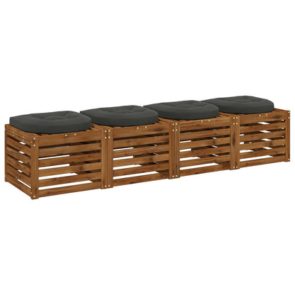 vidaXL 4-Piece Seat Cushions 4 pcs 100% Polyester Anthracite
