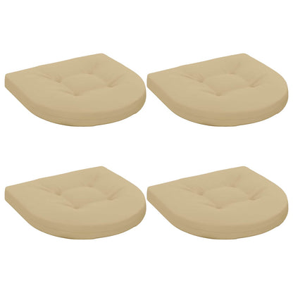 vidaXL 4-Piece Seat Cushions 4 pcs 100% Polyester Beige 45 x 45 x 5 cm