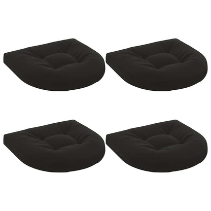 vidaXL 4-Piece Seat Cushions 4 pcs 100% Polyester Black 45 x 45 x 5 cm